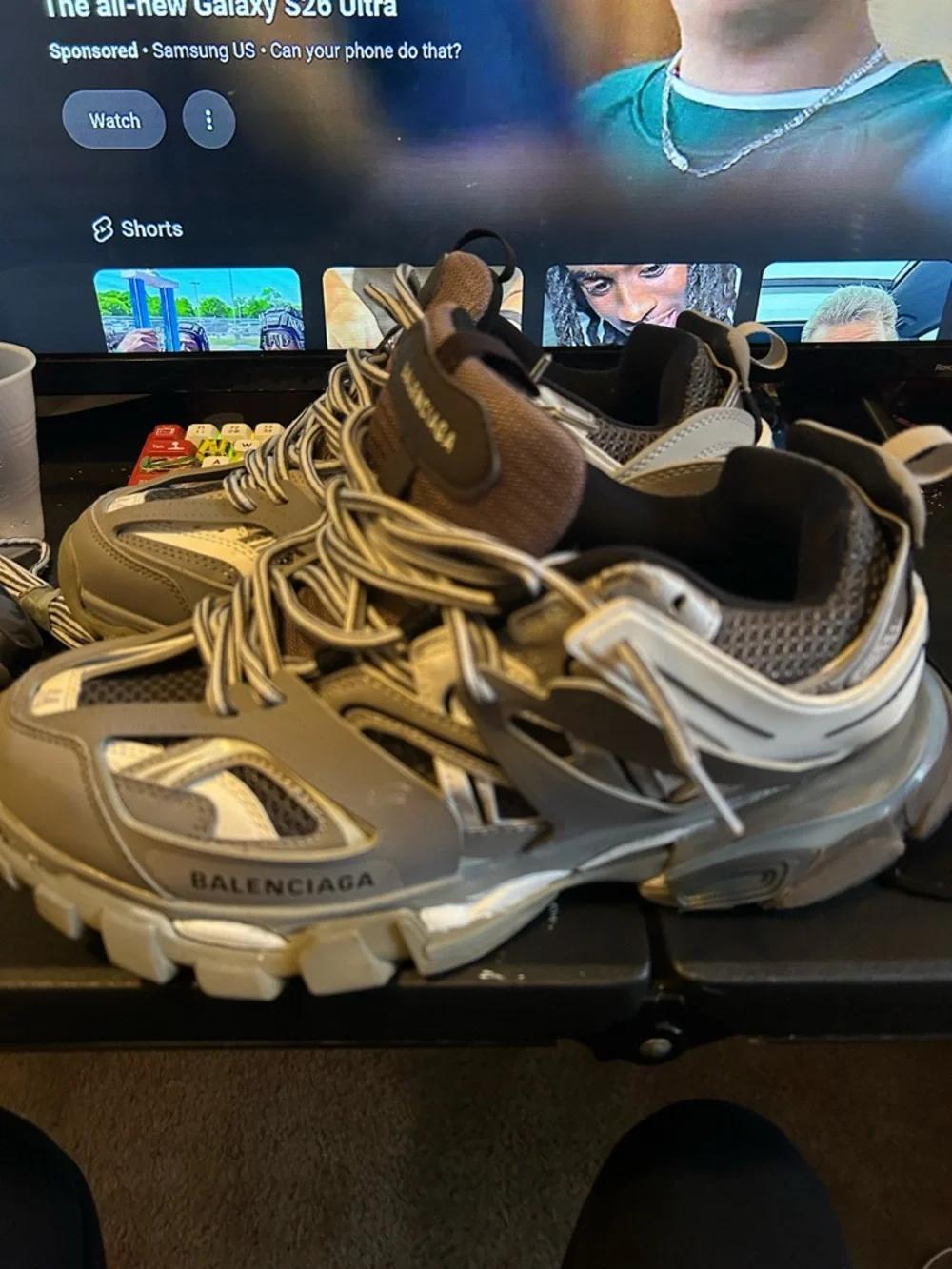 Balenciaga Track Runner Sneakers in Gray, Brown and Black - Picture 6 of 6